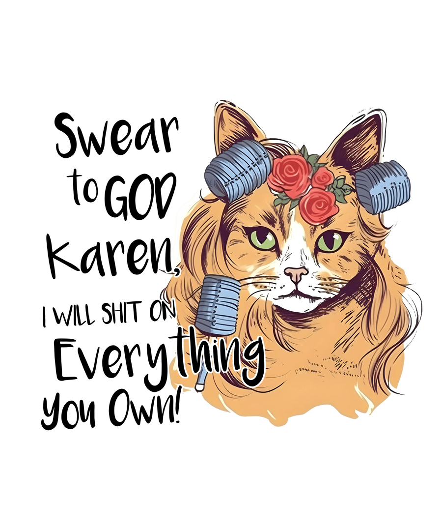 Sassy Cat  Design - DTF Ready To Press