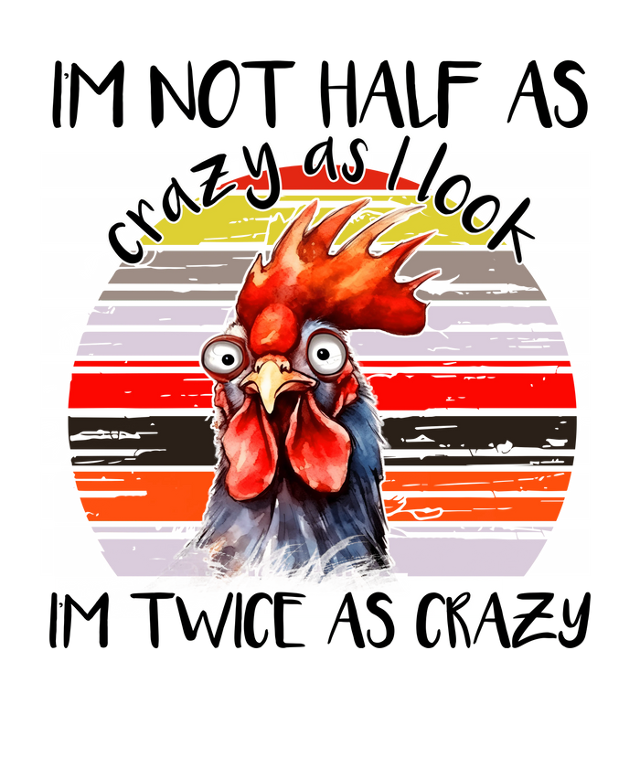 Sarcastic Rooster Design pressed on a garment