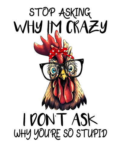 Funny Rooster Design DTF-Ready to Press (V1) | DTF Dallas - DTF Dallas 