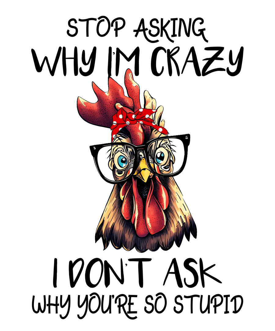 Funny Rooster Design DTF-Ready to Press (V1) | DTF Dallas
