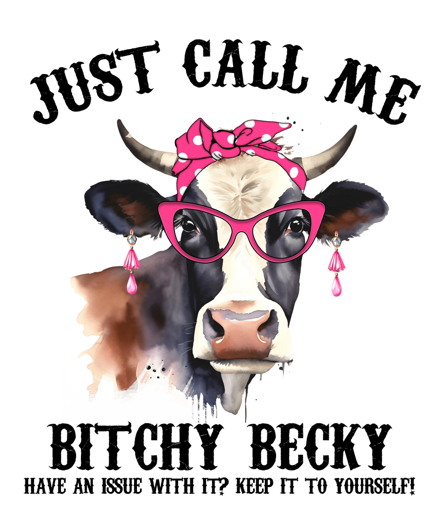 Sassy Cow Design - DTF Ready To Press