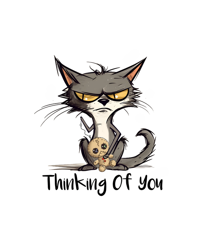 Funny Animal Cat Design pressed on a garment