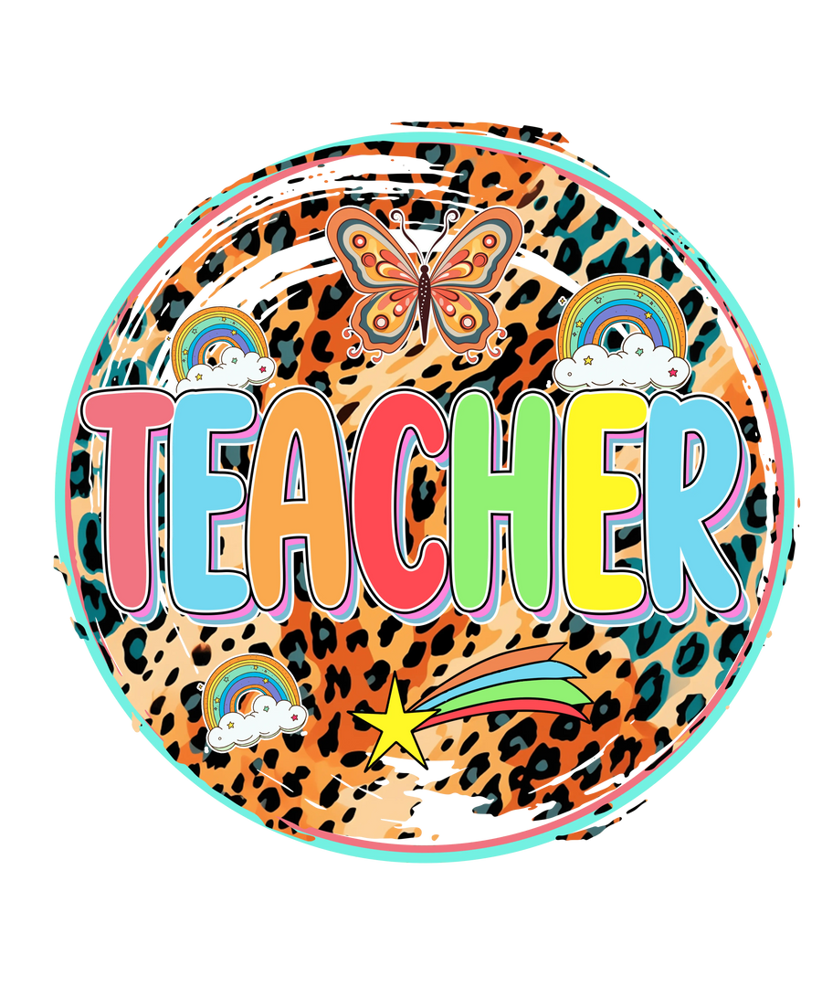 Colorful Teacher Design DTF-Ready to Press | DTF Dallas