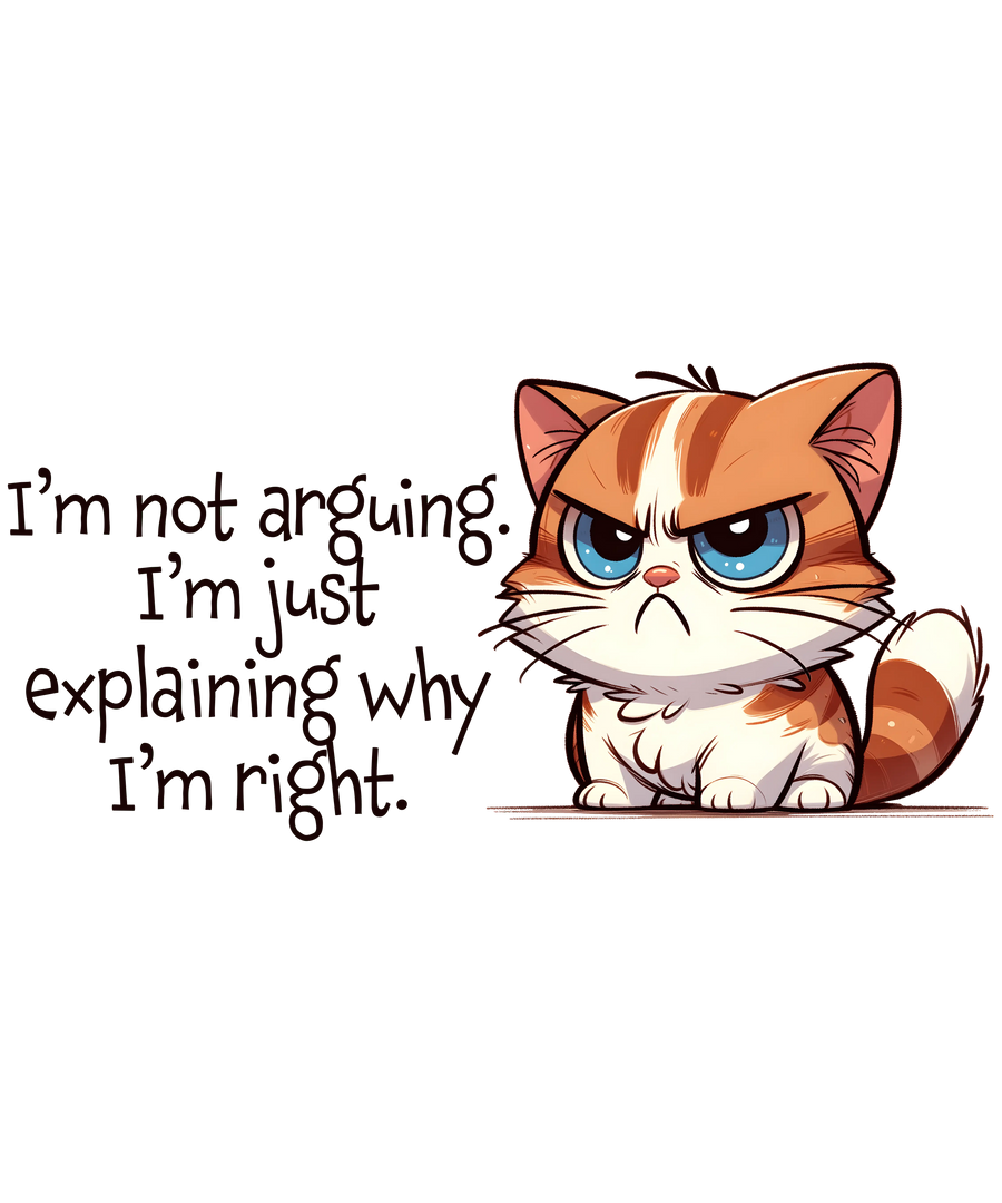 Angry Cat Design - DTF Ready To Press