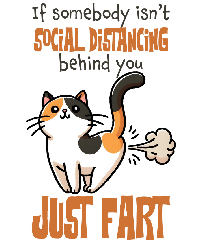 Farting Cat Design pressed on a garment