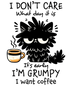 Cat With Coffee Design - DTF Ready To Press