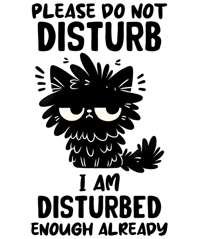 Funny Black Cat Design pressed on a garment