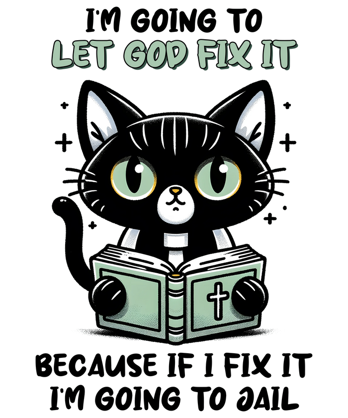 Quirky Cat Design pressed on a garment