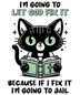 Quirky Cat Design - DTF Ready To Press