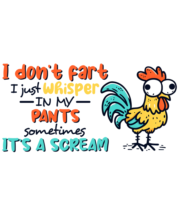Sarcastic Chicken   V1 pressed on a garment