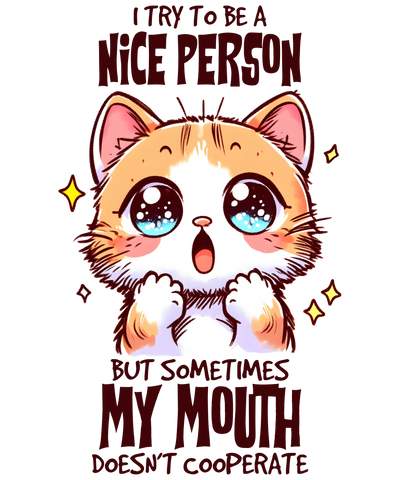 Cute Kitten Design - DTF Ready To Press - DTF Dallas 