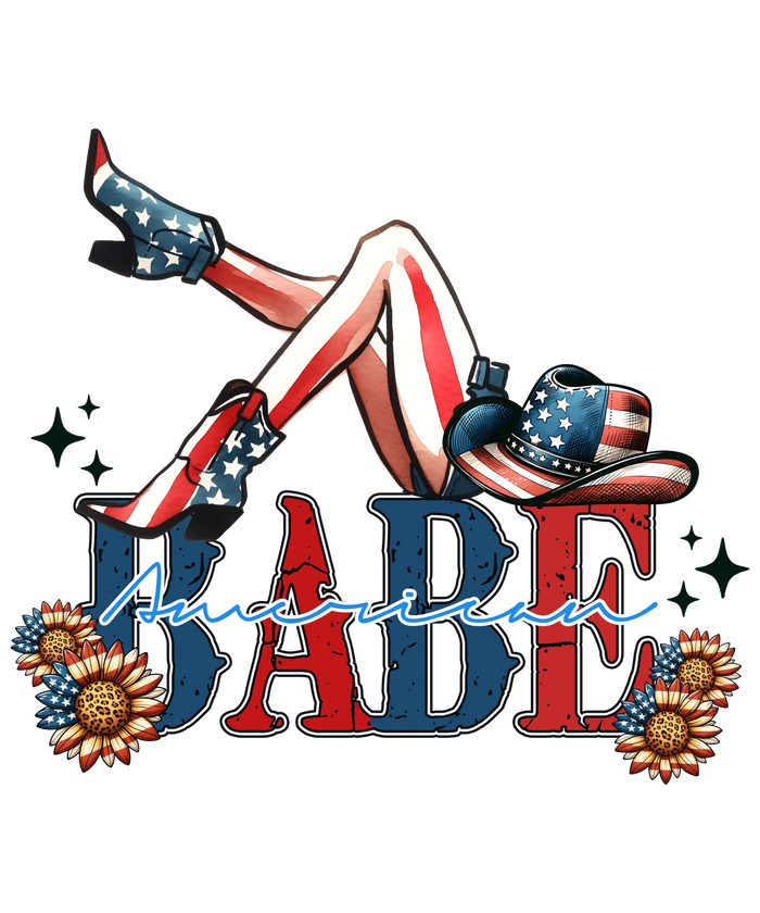 American Babe Western Design pressed on a garment