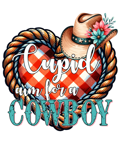 Cupid Aim for a Cowboy Western Design | DTF Dallas - DTF Dallas 