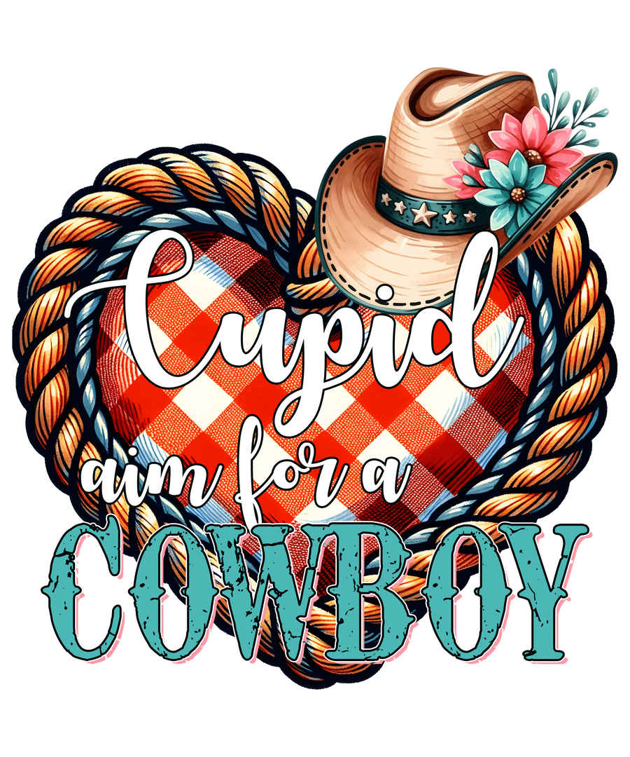 Cupid Aim for a Cowboy Western Design | DTF Dallas