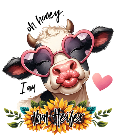 Oh Honey I Am That Heifer Design - DTF Ready To Press - DTF Dallas 