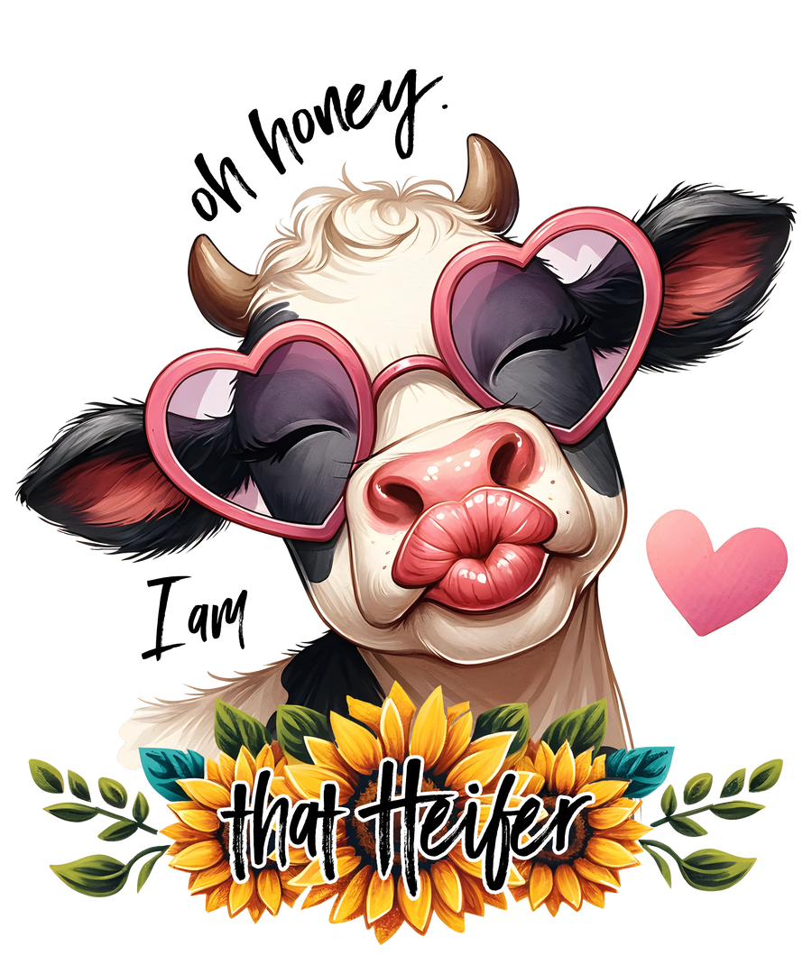 Oh Honey I Am That Heifer Design - DTF Ready To Press