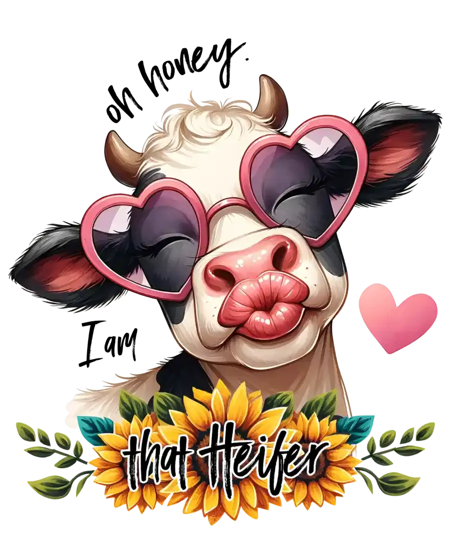 Oh Honey I Am That Heifer Design - DTF Ready To Press