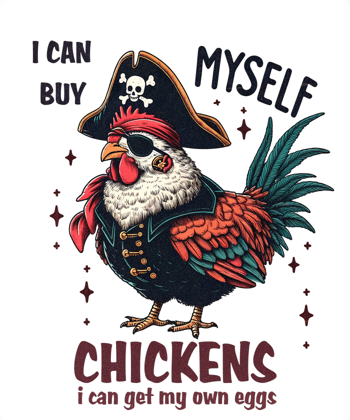 Funny Chicken Design pressed on a garment