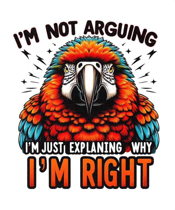 Sarcastic Parrot Design pressed on a garment