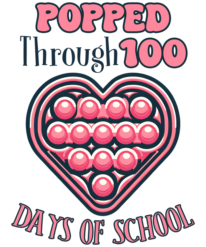 Popped Through 100 Days of School Design pressed on a garment