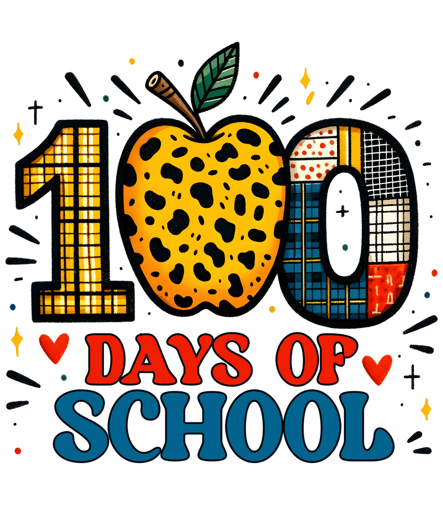 Cool 100 Days Of School Design - DTF Ready To Press
