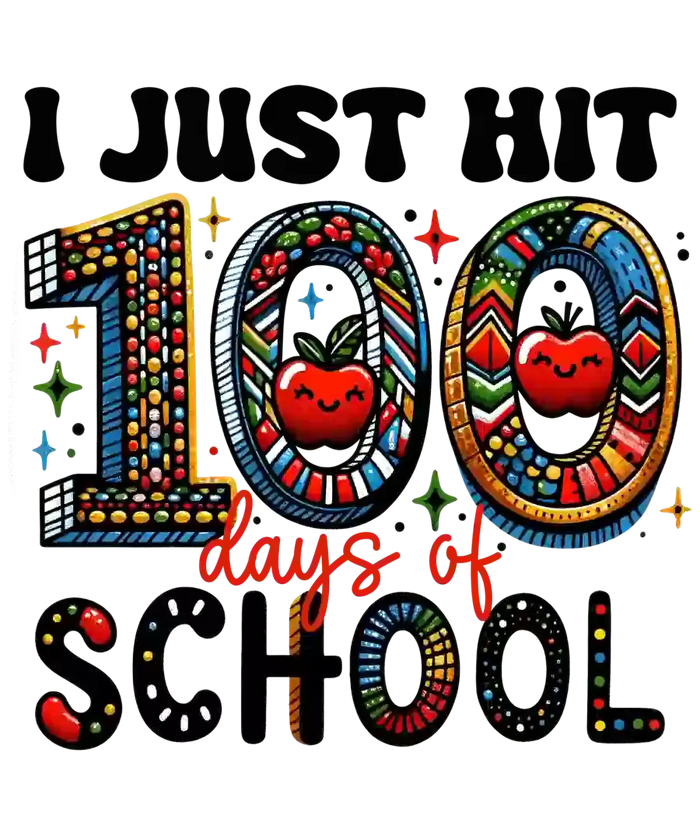 I Hit 100 Days of School Design DTF-Ready pressed on a garment