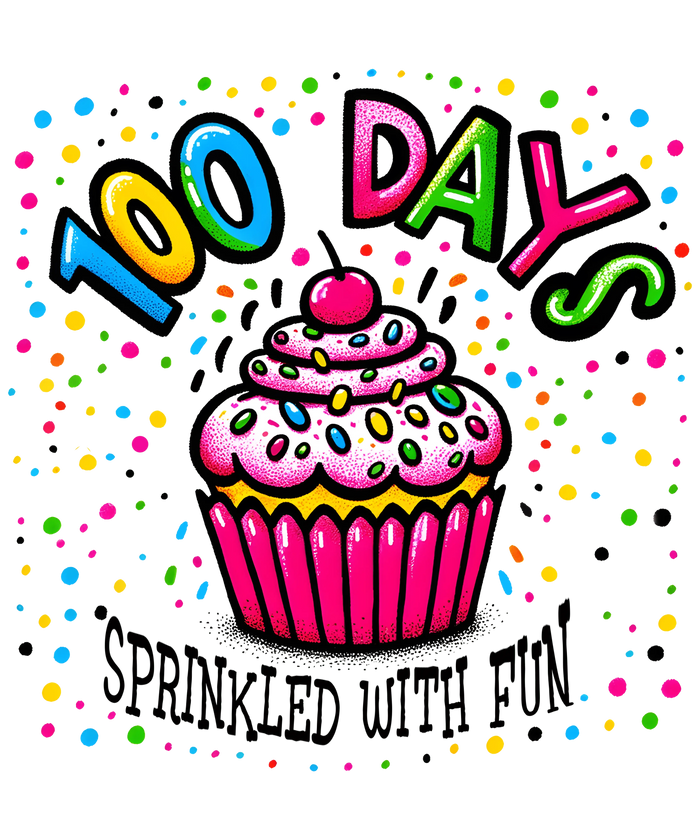 100 Days Sprinkled with Fun Design pressed on a garment