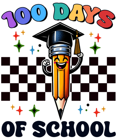 100 days of School Kids Design - DTF Ready To Press - DTF Dallas 