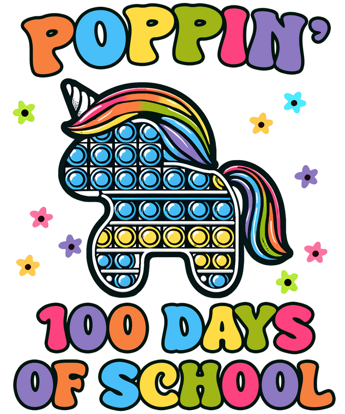 Poppin’ 100 Days of School Design pressed on a garment