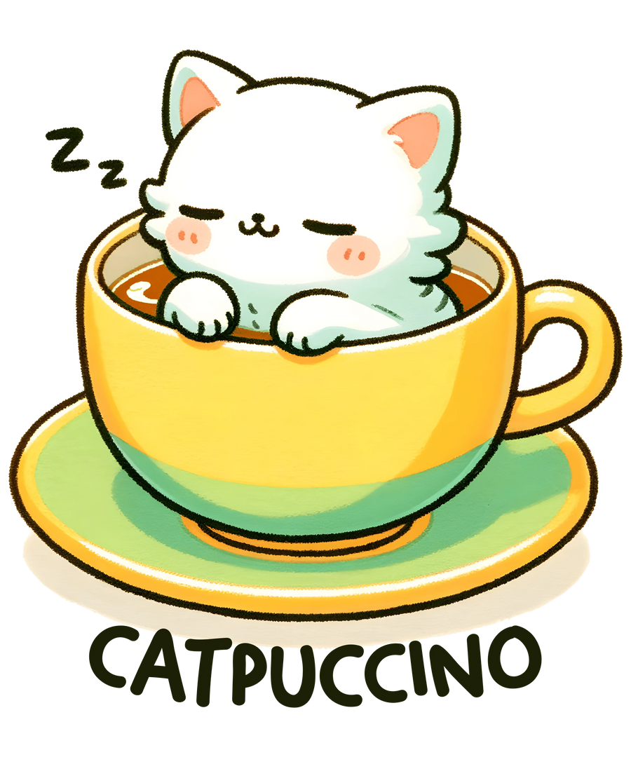 Catpuccino Design DTF-Ready to Press (V1) | DTF Dallas