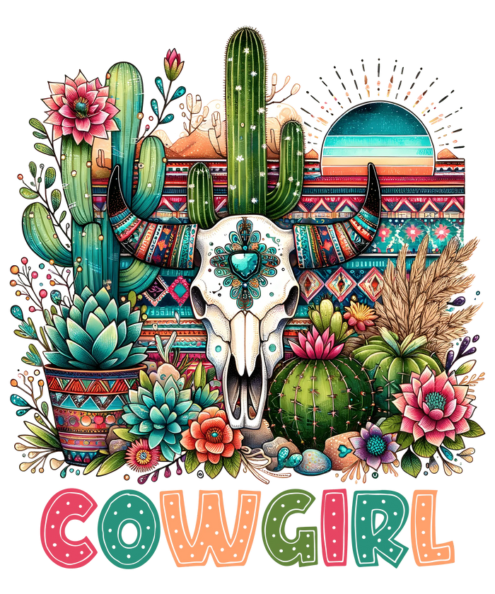 Cow Girl Western Design pressed on a garment
