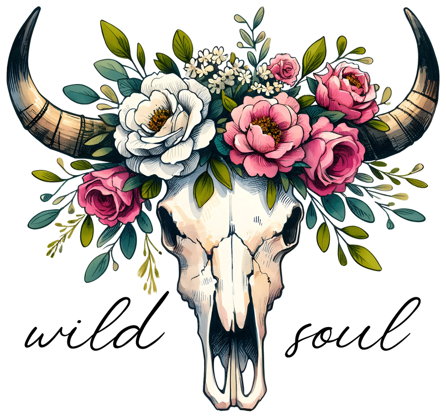 Wild Soul Cow Junkie Design - DTF Ready To Press