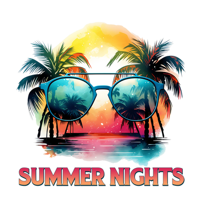 Cool Summer Nights Design - DTF Ready To Press - DTF Dallas 