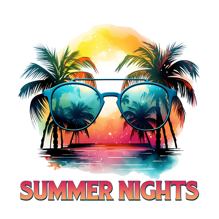 Cool Summer Nights Design pressed on a garment