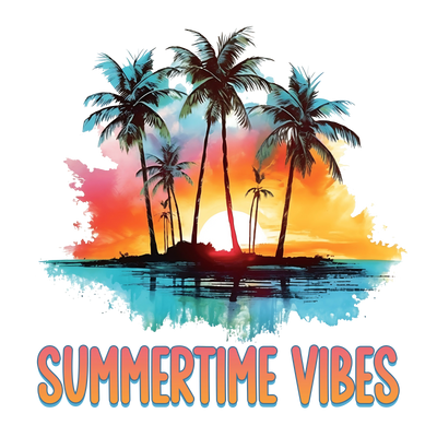 Cool Summertime Vibes  Design - DTF Ready To Press - DTF Dallas 