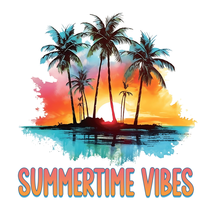 Cool Summertime Vibes  Design pressed on a garment
