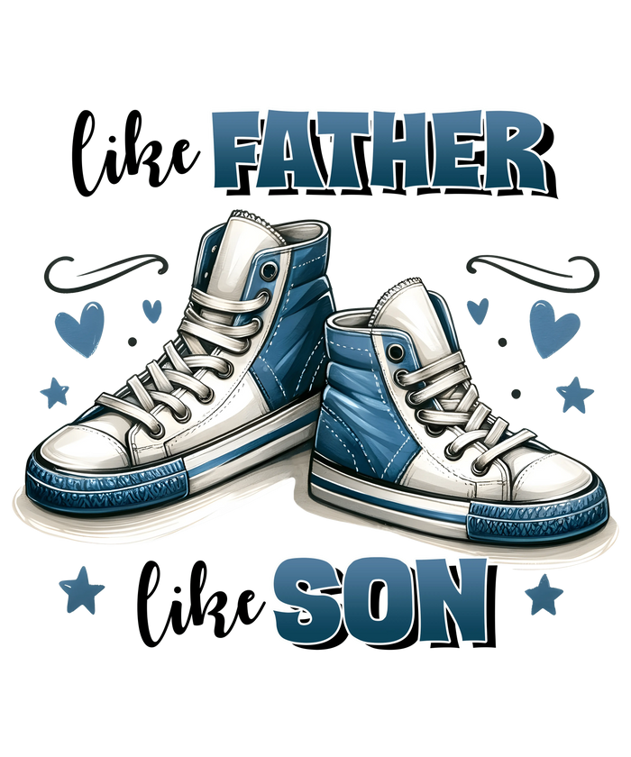 Like Father Like Son Design pressed on a garment