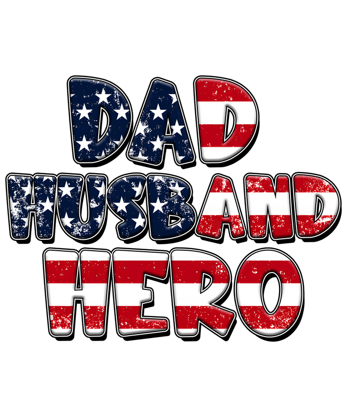 Dad Husband Hero Design pressed on a garment