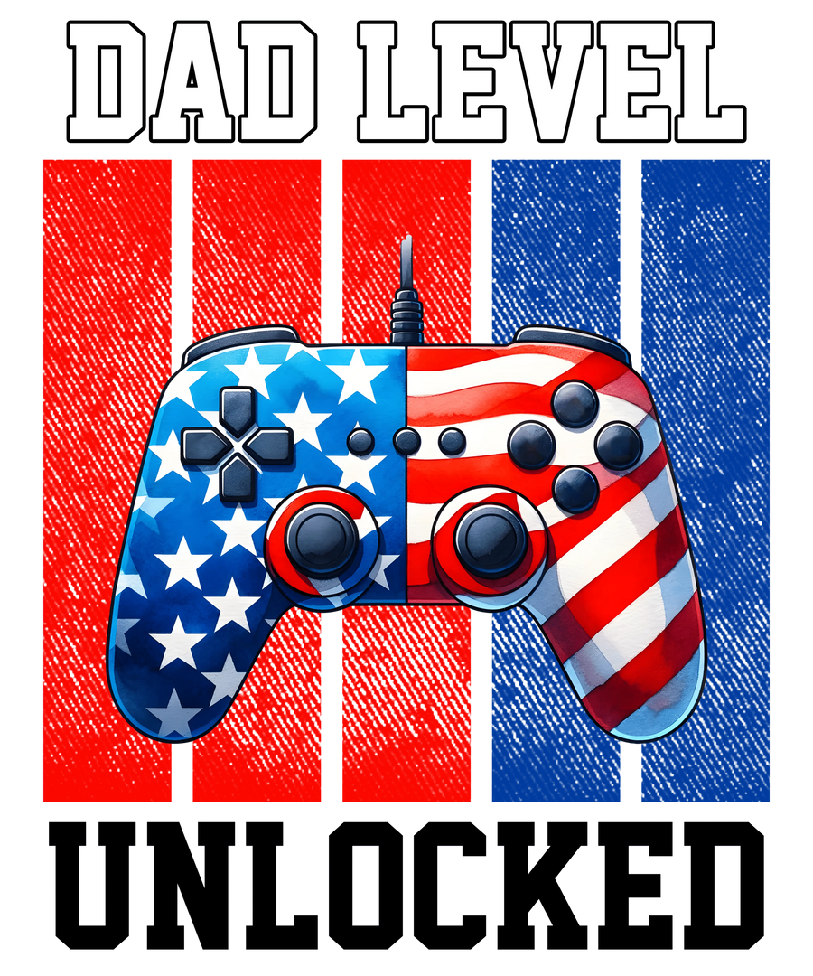 Dad Level Unlocked Design DTF-Ready to Press V1 | DTF Dallas