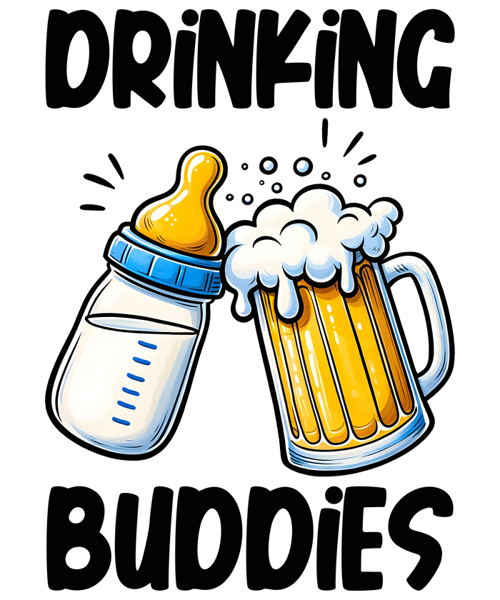Drinking Buddies Father's Day Design pressed on a garment