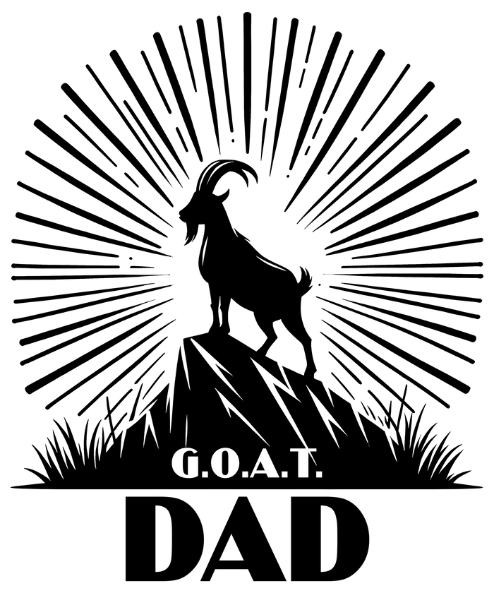 GOAT Dad Design pressed on a garment