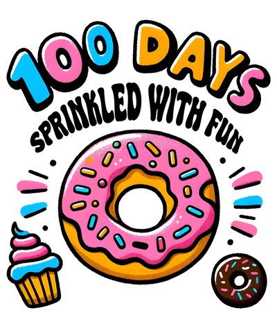 100 Days Sprinkled - Fun Donut Teacher Design | DTF Dallas - DTF Dallas 