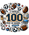 I Tackled 100 Days Of School Sport Lover Football Design - DTF Ready To Press