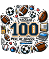 I Tackled 100 Days Of School Sport Lover Football Design - DTF Ready To Press