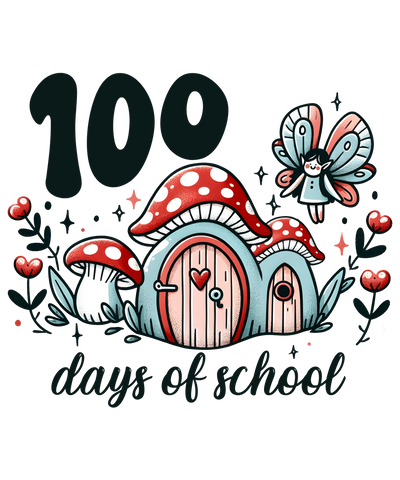 100 Days of School Fairy Tales Design | DTF Dallas - DTF Dallas 