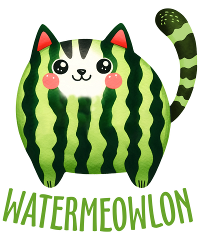 Watermeowlon Cat Design - DTF Ready To Press - DTF Dallas 