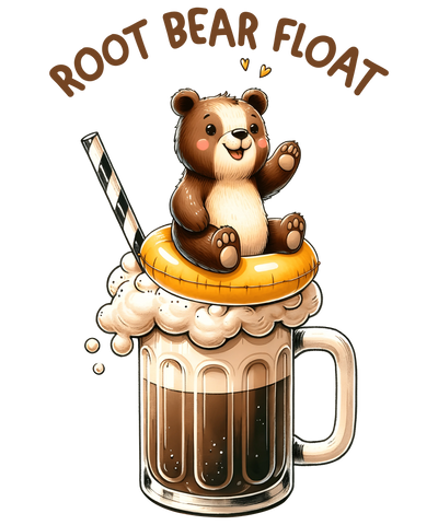 Root Bear Float Design - DTF Ready To Press - DTF Dallas 