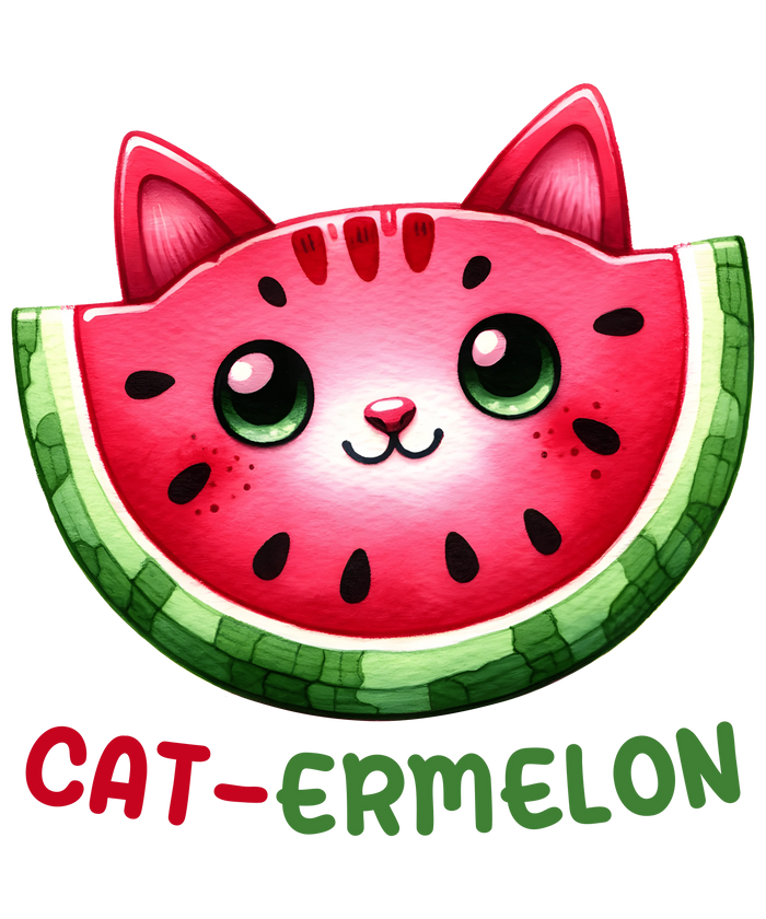 Cat-ermelon Design pressed on a garment
