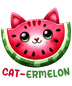 Cat-ermelon Design - DTF Ready To Press