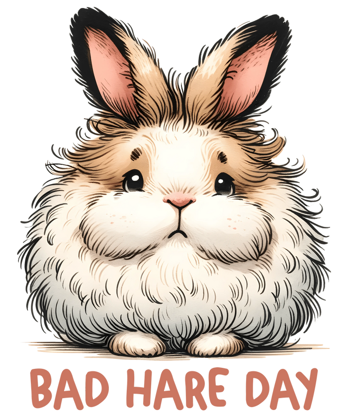 Bad Hare Day Design pressed on a garment